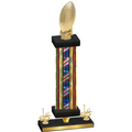 Premium Single Flag USA First Place Football Trophy