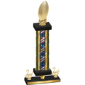 Premium Single Flag USA Second Place Football Trophy