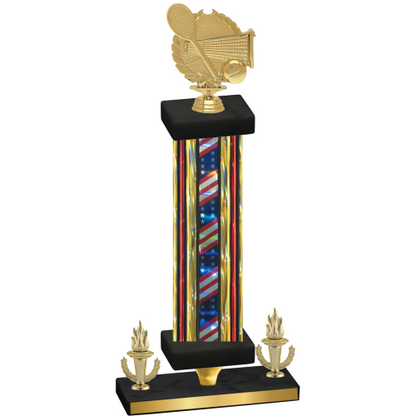 Premium Single Flag USA Victory Tennis Trophy