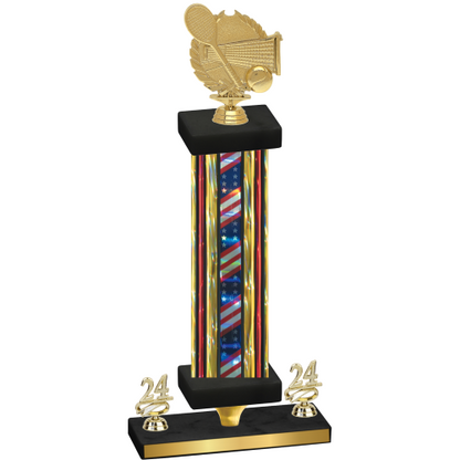 Premium Single Flag USA Year Tennis Trophy
