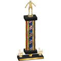 Premium Single Flag USA Third Place Wrestling Trophy