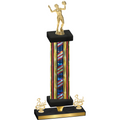 Premium Single Flag USA Third Place Volleyball Trophy