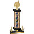 Premium Single Flag USA Victory Volleyball Trophy