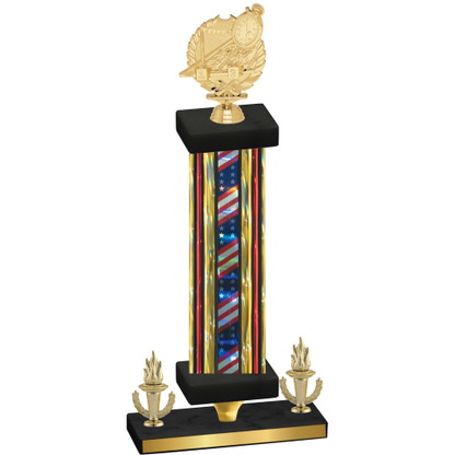 Premium Single Flag USA Victory Swimming Trophy