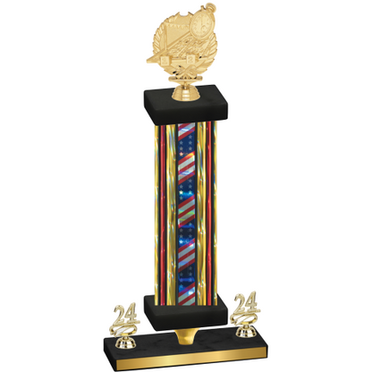 Premium Single Flag USA Year Swimming Trophy