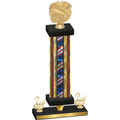 Premium Single Flag USA Second Place Cheerleading Trophy