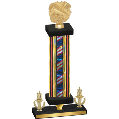 Premium Single Flag USA Victory Cheerleading Trophy