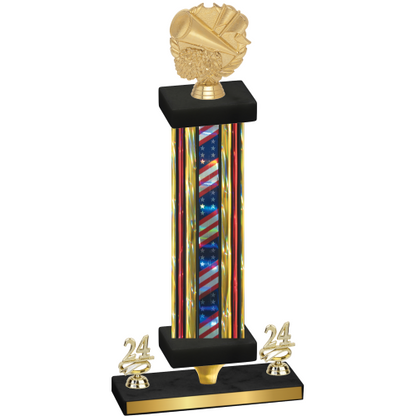 Premium Single Flag USA Year Cheerleading Trophy