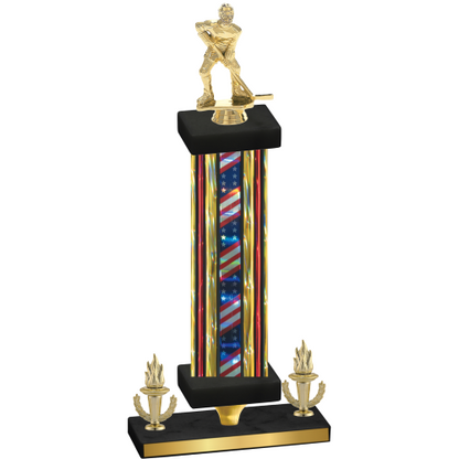 Premium Single Flag USA Victory Hockey Trophy