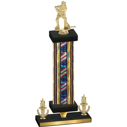 Premium Single Flag USA Victory Hockey Trophy