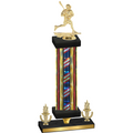 Premium Single Flag USA Victory Lacrosse Trophy