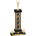Premium Single Flag USA Third Place Victory Trophy