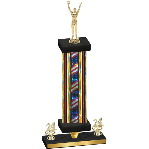 Premium Single Flag USA Year Victory Trophy