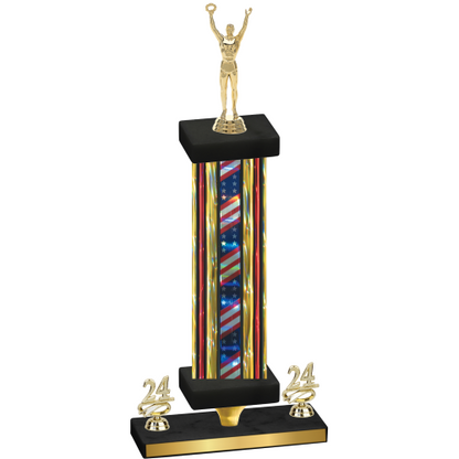 Premium Single Flag USA Year Victory Trophy