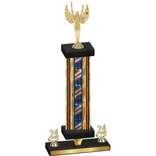 Premium Single Flag USA Year Victory Trophy