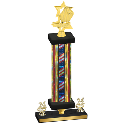 Premium Single Flag USA Year Pickleball Trophy