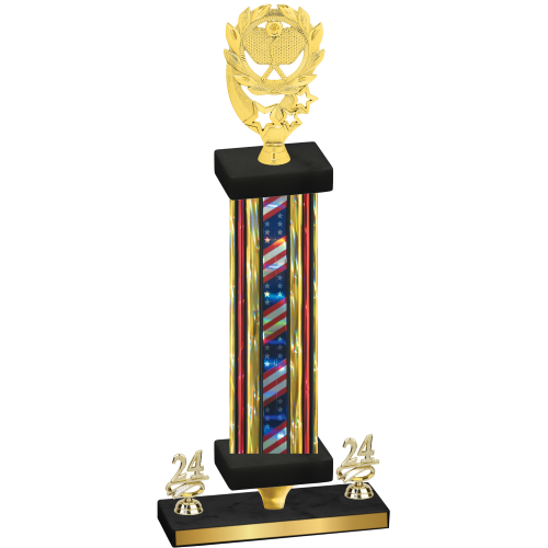 Premium Single Flag USA Year Pickleball Trophy