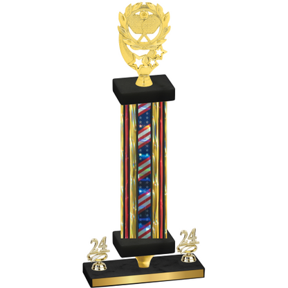 Premium Single Flag USA Year Pickleball Trophy
