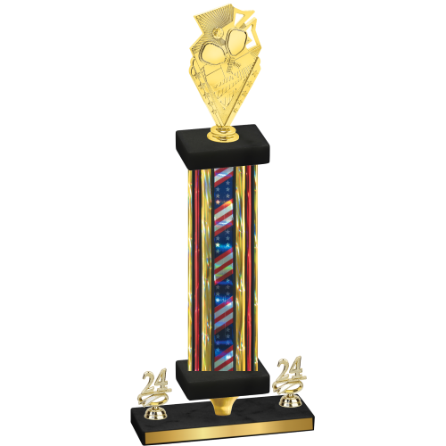Premium Single Flag USA Year Pickleball Trophy