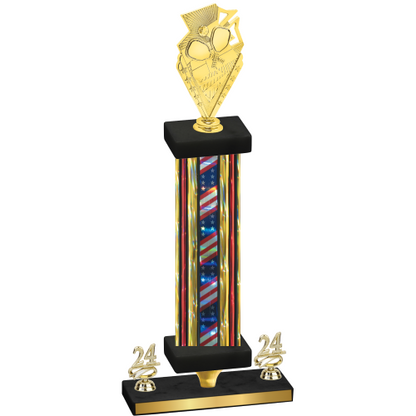 Premium Single Flag USA Year Pickleball Trophy