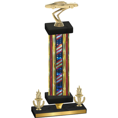Premium Single Flag USA Victory Cars Trophy