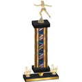 Premium Single Flag USA Third Place Skater Trophy
