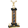 Premium Single Flag USA Second Place Weights Trophy