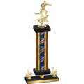 Premium Single Flag USA First Place Flag Football Trophy