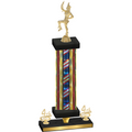 Premium Single Flag USA Fourth Place Majorette Trophy