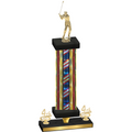 Premium Single Flag USA Fourth Place Golf Trophy