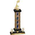 Premium Single Flag USA Year Golf Trophy