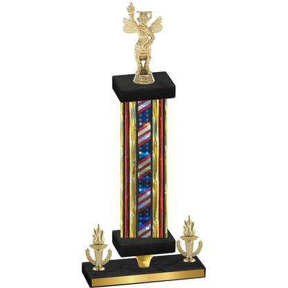 Premium Single Flag USA Victory Academics Trophy