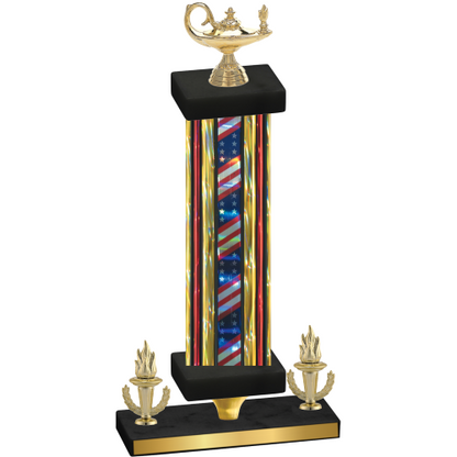 Premium Single Flag USA Victory Academics Trophy