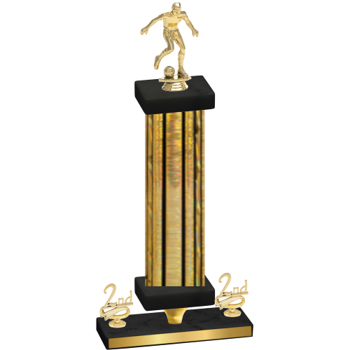 Premium Single Gold Glacier Second Place Soccer Trophy