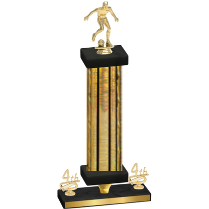 Premium Single Gold Glacier Fourth Place Soccer Trophy