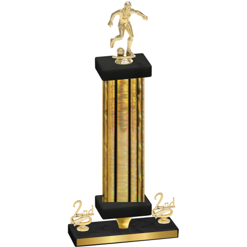 Premium Single Gold Glacier Second Place Soccer Trophy