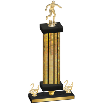 Premium Single Gold Glacier Second Place Soccer Trophy