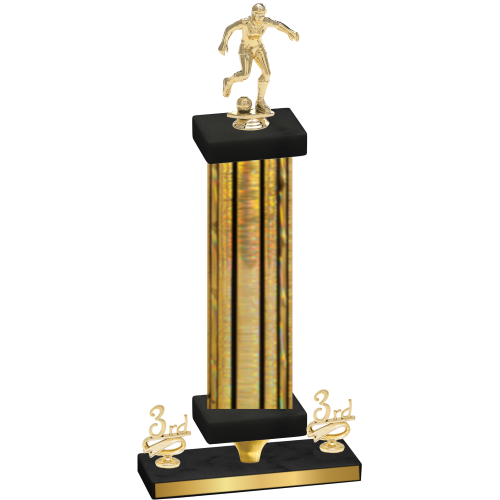 Premium Single Gold Glacier Third Place Soccer Trophy