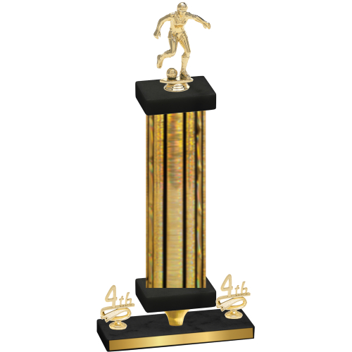 Premium Single Gold Glacier Fourth Place Soccer Trophy