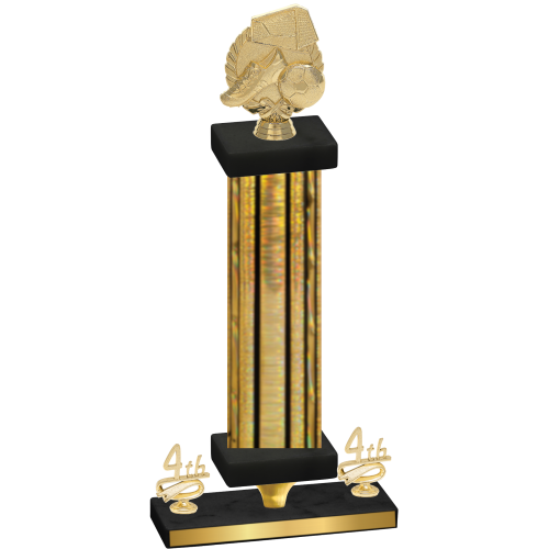 Premium Single Gold Glacier Fourth Place Soccer Trophy