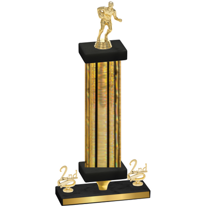 Premium Single Gold Glacier Second Place Rugby Trophy