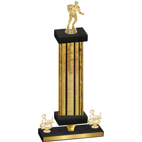 Premium Single Gold Glacier Third Place Rugby Trophy