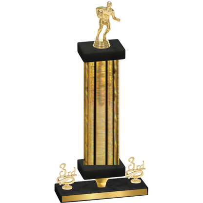 Premium Single Gold Glacier Third Place Rugby Trophy