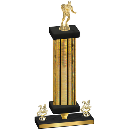 Premium Single Gold Glacier Year Rugby Trophy
