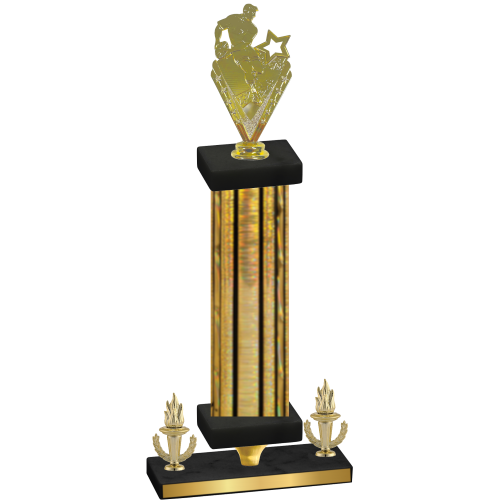 Premium Single Gold Glacier Victory Rugby Trophy