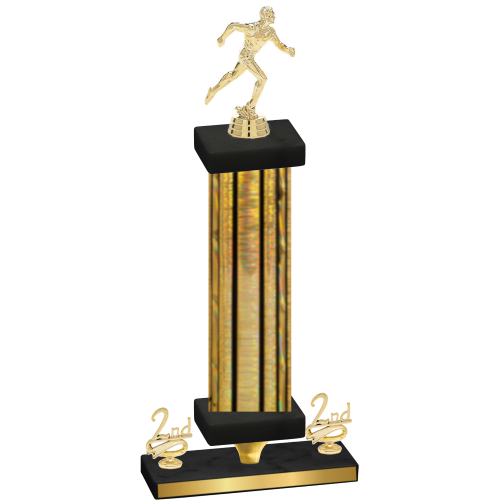 Premium Single Gold Glacier Second Place Running Trophy