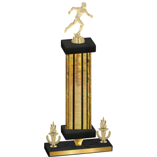 Premium Single Gold Glacier Victory Running Trophy