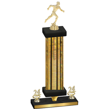 Premium Single Gold Glacier Year Running Trophy