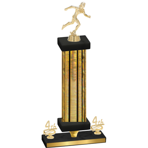 Premium Single Gold Glacier Fourth Place Running Trophy