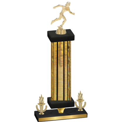 Premium Single Gold Glacier Victory Running Trophy